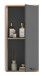 Hängeschrank >Mason< in nox oak/basalt grau - 37x77x24cm (BxHxT)
