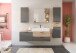 Hängeschrank >Mason< in nox oak/basalt grau - 37x77x24cm (BxHxT)