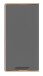 Hängeschrank >Mason< in nox oak/basalt grau - 37x77x24cm (BxHxT)