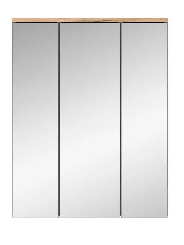 Spiegelschrank >Mason< in nox oak/spiegelglas - 60x77x18cm (BxHxT)