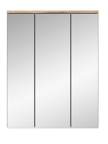 Spiegelschrank >Mason< in nox oak/spiegelglas - 60x77x18cm (BxHxT)