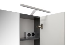 Spiegelschrank >Mason< in nox oak/spiegelglas - 60x77x18cm (BxHxT)