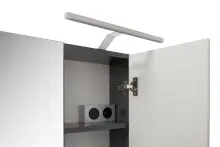 Spiegelschrank >Mason< in nox oak/spiegelglas - 60x77x18cm (BxHxT)
