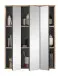 Spiegelschrank >Mason< in nox oak/spiegelglas - 60x77x18cm (BxHxT)