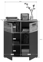 Kommode >Mason< in nox oak/basalt grau - 80x87x40cm (BxHxT)