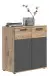 Kommode >Mason< in nox oak/basalt grau - 80x87x40cm (BxHxT)