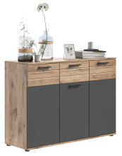 Kommode >Mason< in nox oak/basalt grau - 120x87x40cm (BxHxT)