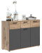 Kommode >Mason< in nox oak/basalt grau - 120x87x40cm (BxHxT)