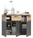 Kommode >Mason< in nox oak/basalt grau - 120x87x40cm (BxHxT)