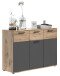 Kommode >Mason< in nox oak/basalt grau - 120x87x40cm (BxHxT)