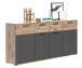 Sideboard >Mason< in nox oak/basalt grau - 180x87x40cm (BxHxT)