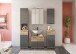 Badezimmer-Set >Mason< (5-teilig) in nox oak/basalt grau - 164x190x34cm (BxHxT)