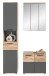 Badezimmer-Set >Mason< (3-teilig) in nox oak/basalt grau - 112x190x34cm (BxHxT)