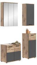 Badezimmer-Set >Mason< (4-teilig) in nox oak/basalt...