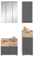Badezimmer-Set >Mason< (4-teilig) in nox oak/basalt...