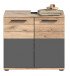 Badezimmer-Set >Mason< (4-teilig) in nox oak/basalt grau - 112x190x34cm (BxHxT)