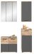 Badezimmer-Set >Mason< (4-teilig) in nox oak/basalt grau - 112x190x34cm (BxHxT)