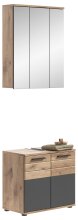 Badmöbel-Set >Mason< in nox oak/basalt grau -...