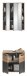 Badmöbel-Set >Mason< in nox oak/basalt grau - 60x190x34cm (BxHxT)