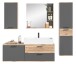 Badezimmer-Set >Mason< (4-teilig) in nox oak/basalt grau - 192x152x48cm (BxHxT)