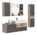 Badezimmer-Set >Mason< (4-teilig) in nox oak/basalt grau - 192x152x48cm (BxHxT)