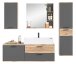 Badezimmer-Set >Mason< (4-teilig) in nox oak/basalt grau - 192x152x48cm (BxHxT)