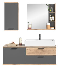 Badezimmer-Set >Mason< (3-teilig) in nox oak/basalt...
