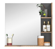 Badezimmer-Set >Mason< (3-teilig) in nox oak/basalt grau - 140x152x48cm (BxHxT)