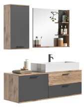Badezimmer-Set >Mason< (3-teilig) in nox oak/basalt...
