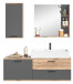 Badezimmer-Set >Mason< (3-teilig) in nox oak/basalt grau - 140x152x48cm (BxHxT)
