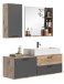 Badezimmer-Set >Mason< (3-teilig) in nox oak/basalt grau - 140x152x48cm (BxHxT)