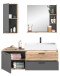 Badezimmer-Set >Mason< (3-teilig) in nox oak/basalt grau - 140x152x48cm (BxHxT)