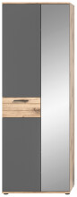 Garderoben-Set >Mason< in nox oak/basalt grau - 280x200x37cm (BxHxT)