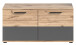 Garderoben-Set >Mason< in nox oak/basalt grau - 280x200x37cm (BxHxT)