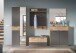 Garderoben-Set >Mason< in nox oak/basalt grau - 280x200x37cm (BxHxT)