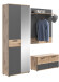 Garderoben-Set >Mason< in nox oak/basalt grau - 175x200x37cm (BxHxT)