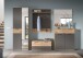 Garderoben-Set >Mason< in nox oak/basalt grau - 195x200x37cm (BxHxT)