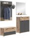Garderoben-Set >Mason< in nox oak/basalt grau - 195x200x37cm (BxHxT)