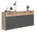 Sideboard >Mason< in nox oak/basalt grau - 200x91x40cm (BxHxT)