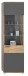 Vitrine >Mason< in nox oak/basalt grau - 57x200x37cm (BxHxT)