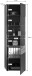 Vitrine >Mason< in nox oak/basalt grau - 57x200x37cm (BxHxT)