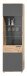 Vitrine >Mason< in nox oak/basalt grau - 57x200x37cm (BxHxT)