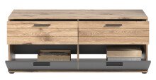 TV-Board >Mason< in nox oak/basalt grau - 130x53x47cm (BxHxT)