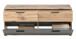 TV-Board >Mason< in nox oak/basalt grau - 130x53x47cm (BxHxT)