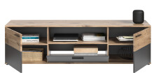 TV-Board >Mason< in nox oak/basalt grau - 194x53x47cm (BxHxT)