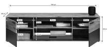 TV-Board >Mason< in nox oak/basalt grau - 194x53x47cm (BxHxT)