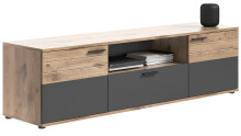 TV-Board >Mason< in nox oak/basalt grau - 194x53x47cm (BxHxT)