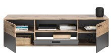 TV-Board >Mason< in nox oak/basalt grau - 194x53x47cm (BxHxT)