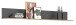 Wandboard >Mason< in nox oak/basalt grau - 180x21x20cm (BxHxT)
