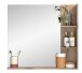 Wandspiegel >Mason< in nox oak/spiegelglas - 79x73x14cm (BxHxT)